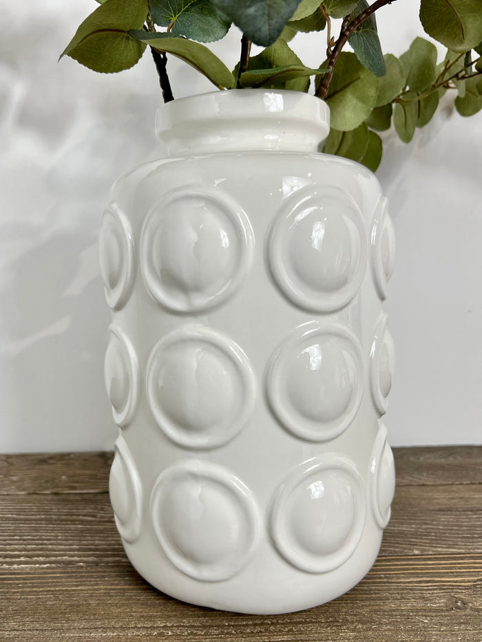 White Orbit Vase