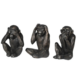 Dark Bronze 3 Wise Monkeys