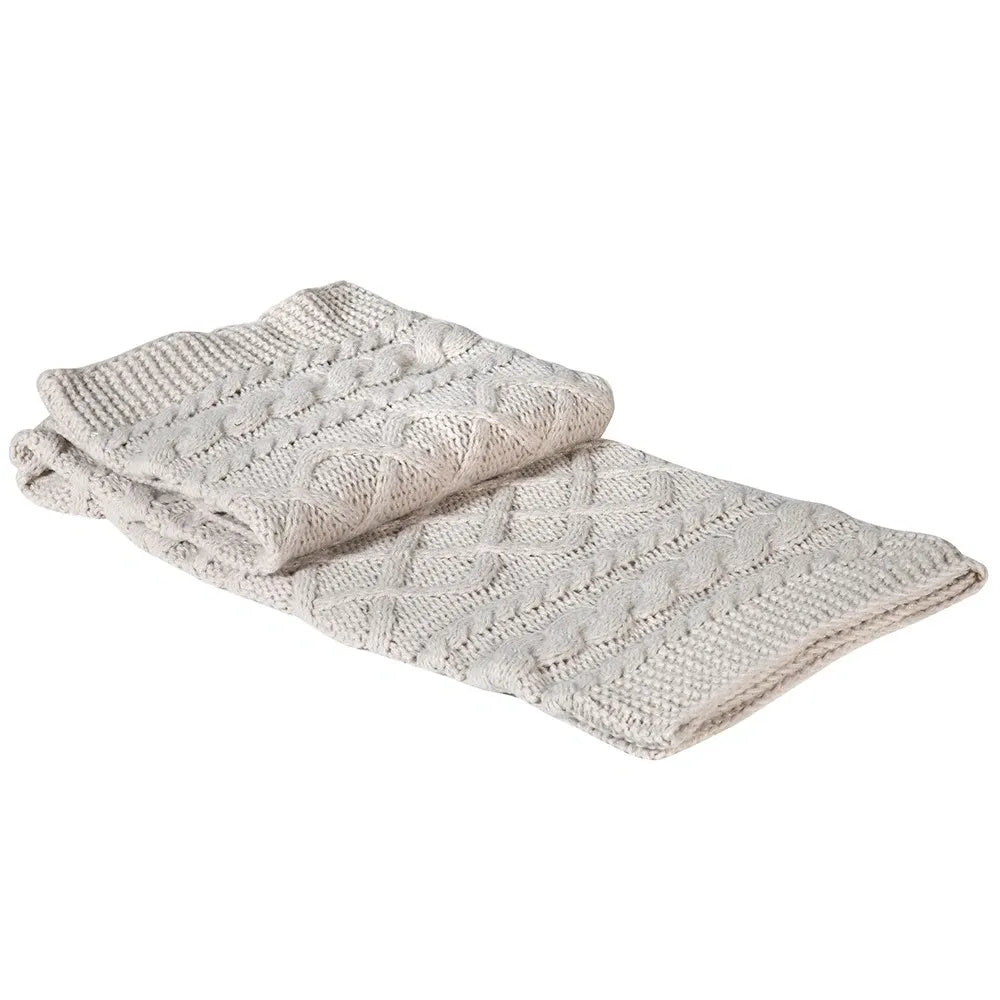Soft Cable Knit Throw Dear Grace Home Interiors