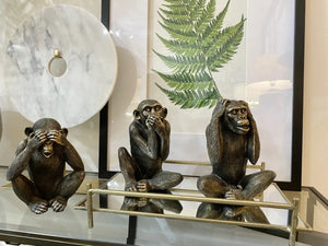 Dark Bronze 3 Wise Monkeys