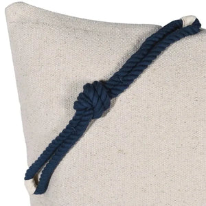Navy Knot Cushion
