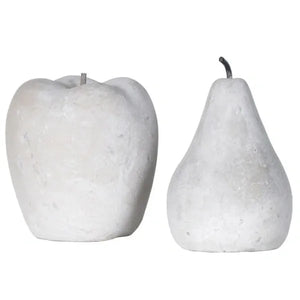 Cement Apple and Pear Set